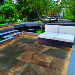 Keramik M Fossil für aussenbereich